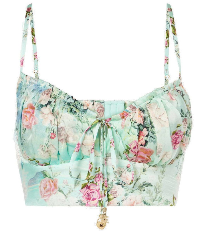 Photo: Camilla Gathered floral silk bralette