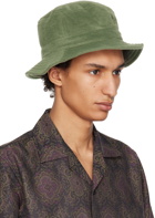 NEEDLES Green Embroidered Bucket Hat
