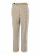 Dunhill - Straight-Leg Cotton and Cashmere-Blend Corduroy Suit Trousers - Neutrals