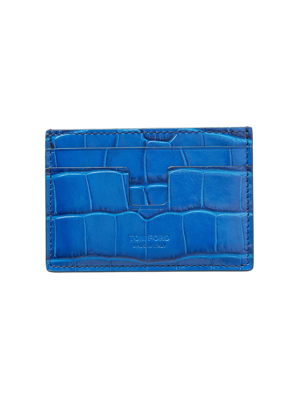 Photo: TOM FORD - Croc-Effect Leather Card Holder