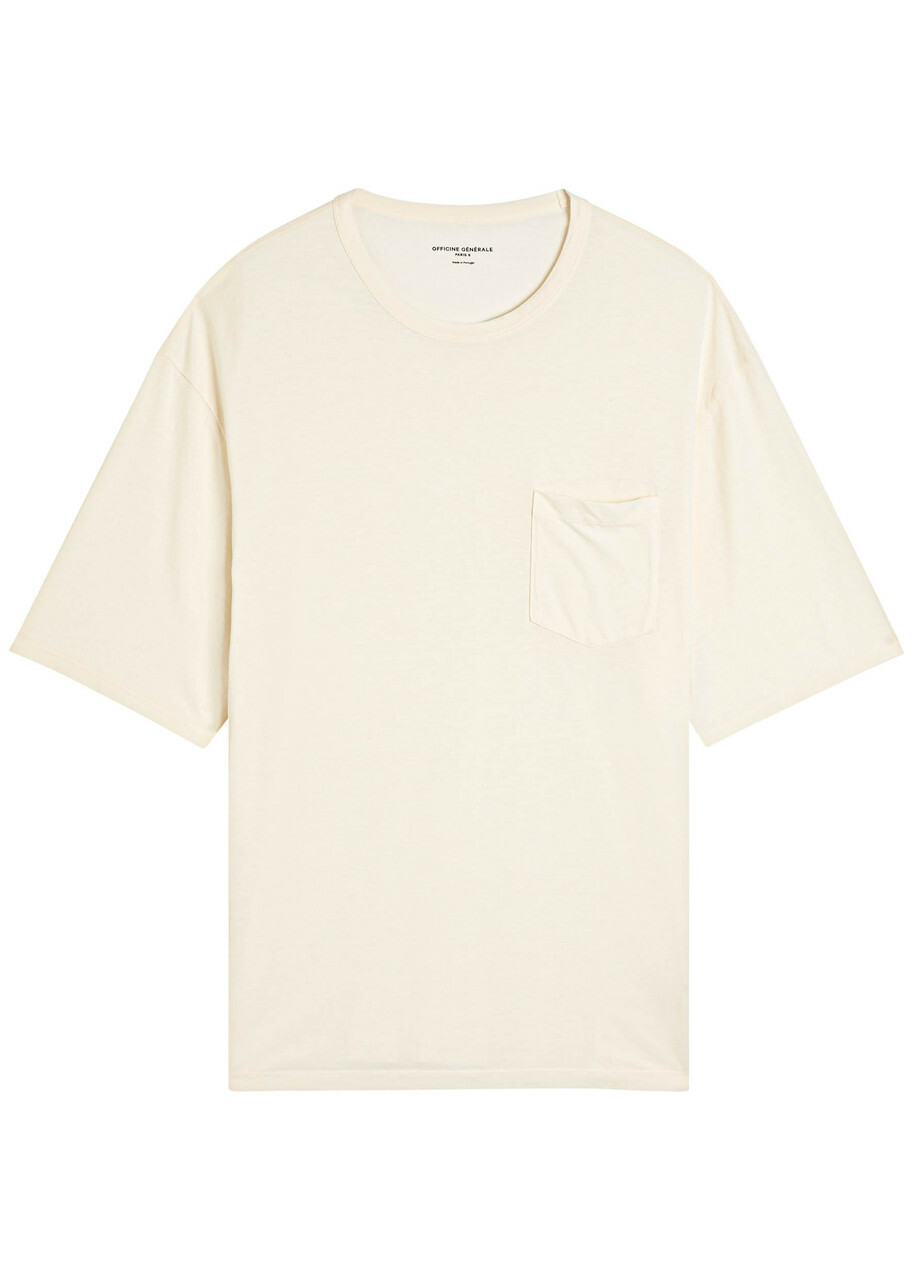 Officine Générale Benny Jersey T-shirt Cream