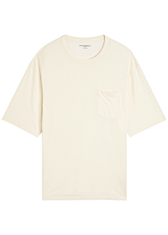 Photo: Officine Générale Benny Jersey T-shirt Cream