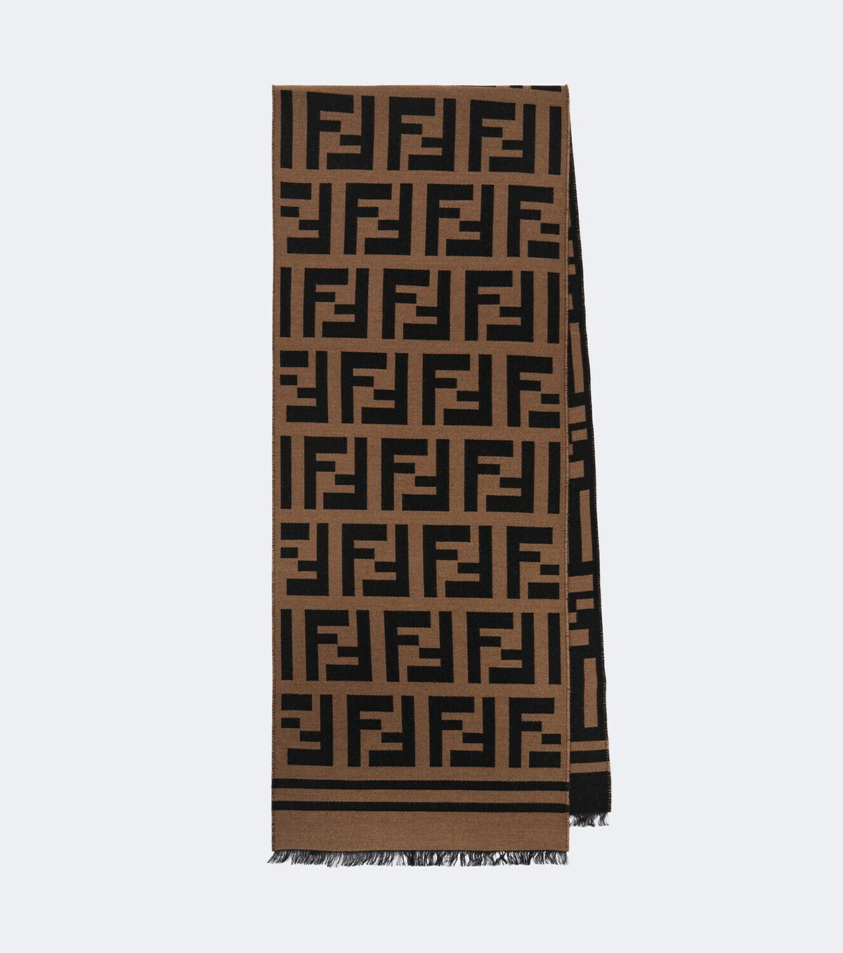 Fendi FF Zucca wool and silk scarf Fendi