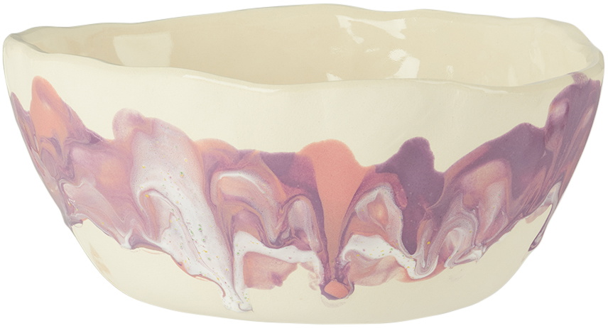 Harlie Brown Studio White & Purple Haze Cereal Bowl