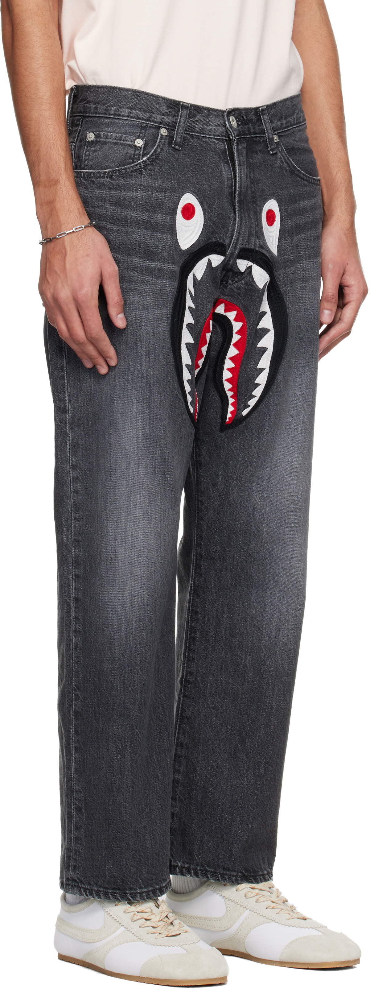 BAPE Black Shark Loose Fit 13 oz Jeans