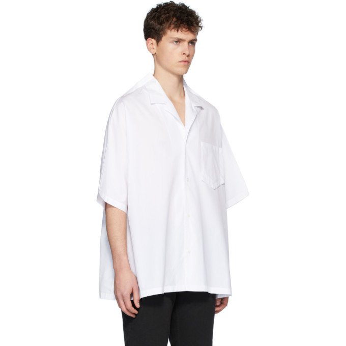 Maison Margiela White Oversized Poplin Shirt Maison Margiela