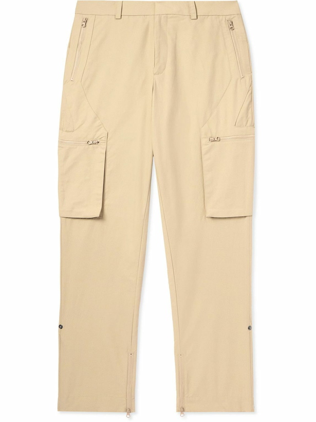 Photo: SAIF UD DEEN - Holster Straight-Leg Panelled Cotton-Blend Canvas Cargo Trousers - Neutrals