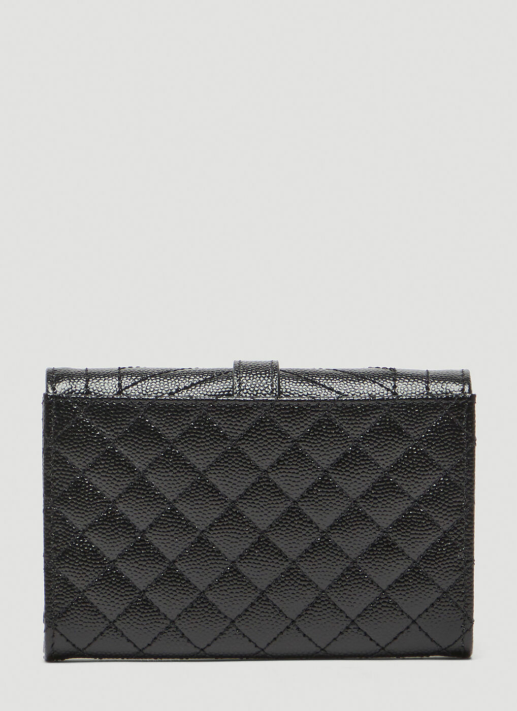 Matelass Envelope Clutch Bag in Black Saint Laurent