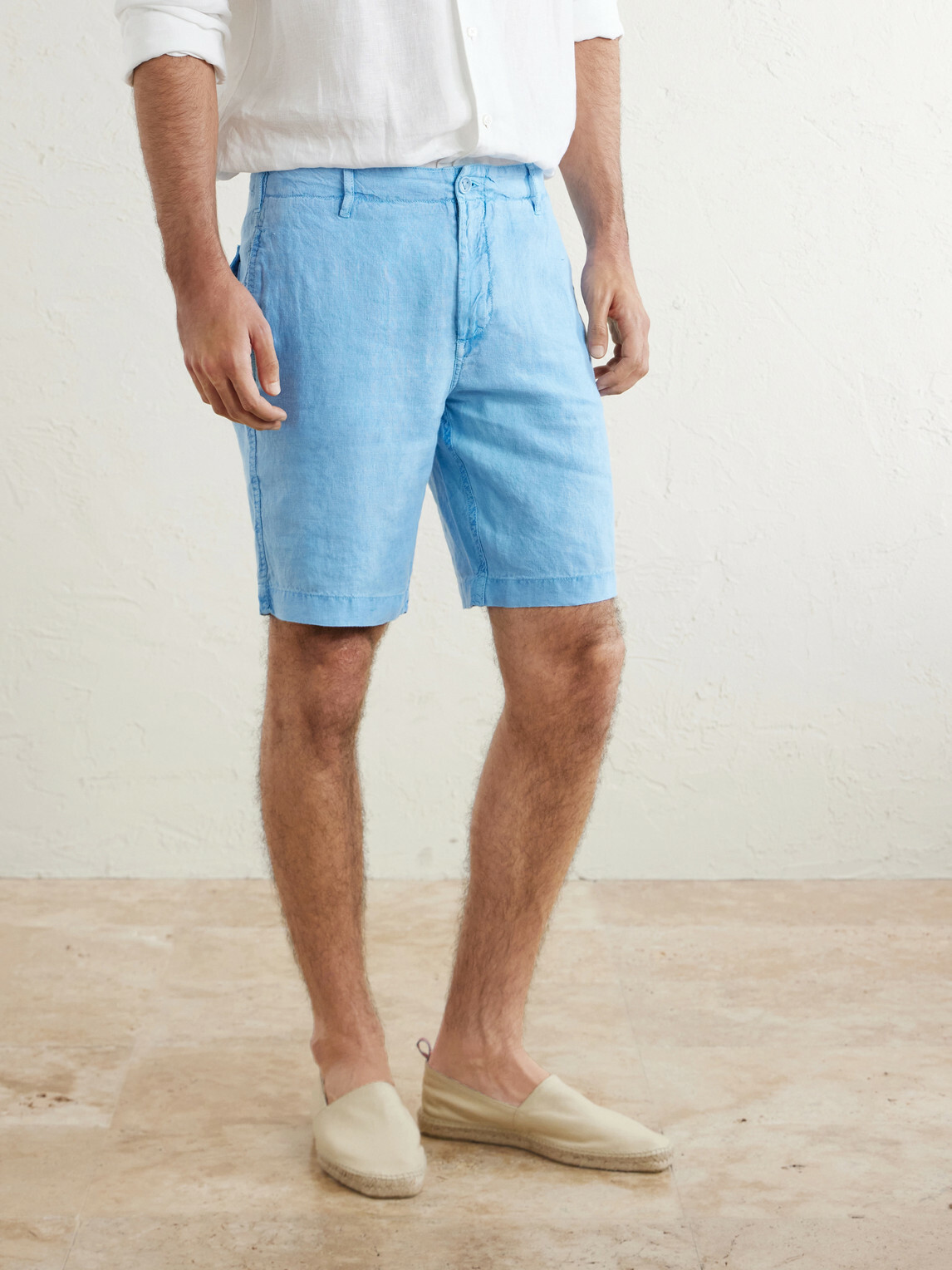 Vilebrequin - Straight-Leg Garment-Dyed Linen Shorts - Blue