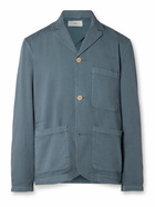 Folk - Herringbone Cotton Blazer - Blue