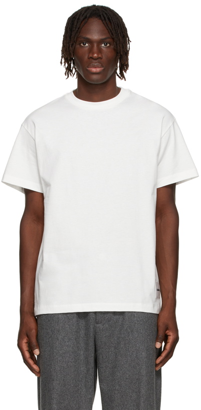 Photo: Jil Sander Three-Pack White Jersey T-Shirts