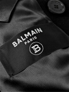 Balmain - Officer Slim-Fit Double-Breasted Wool Coat - Black