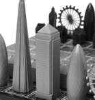 Skyline Chess - London Premium Edition Metal and Wood Chess Set - Black