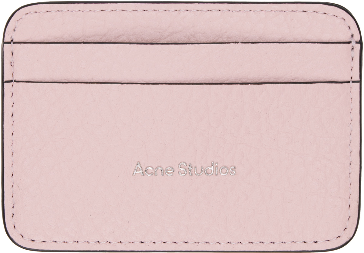 Acne Studios Purple Logo Card Holder Acne Studios
