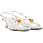 Jimmy Choo Off-White Lova 50 Heeled Sandals