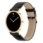 Movado Signature Quartz Black Dial Mens Watch 0607591