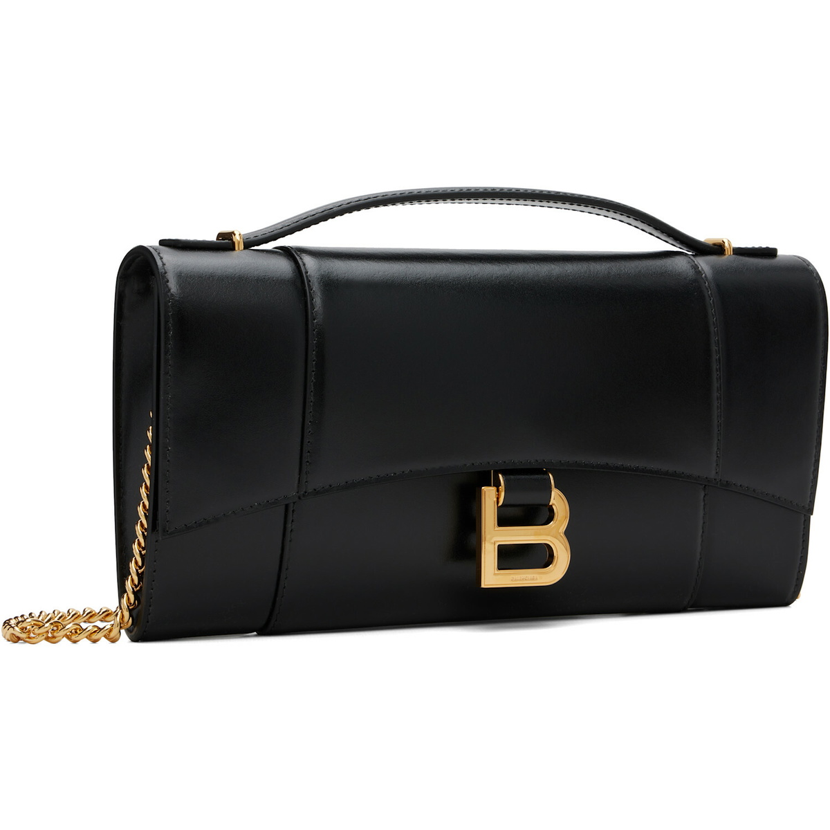 Balenciaga Black Hourglass Pochette Chain Bag