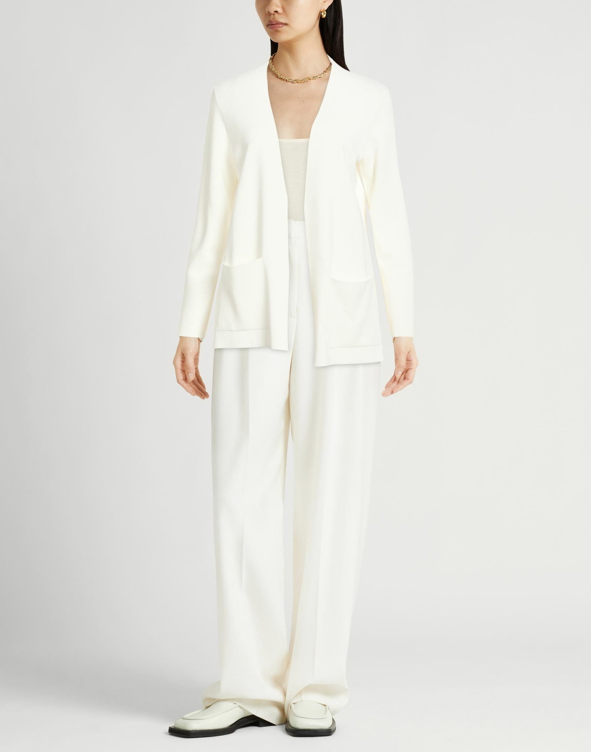 Fedeli For Bongenie Grieder Womens Cardigan in White
