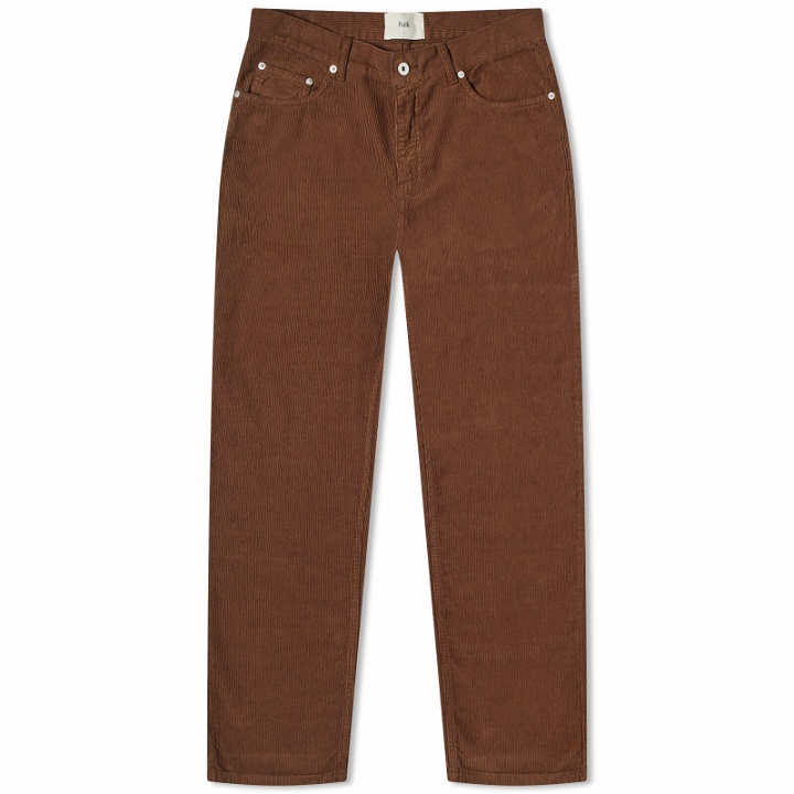Photo: Folk Men's 5 Pocket Cord Pant in Brown Cord