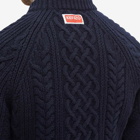 Kenzo Men's Cable Crew Knit in Midnight Blue