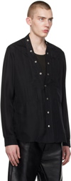 Rick Owens Black Larry Fogpocket Shirt