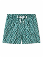 Frescobol Carioca - Straight-Leg Short-Length Printed Recycled Swim Shorts - Green