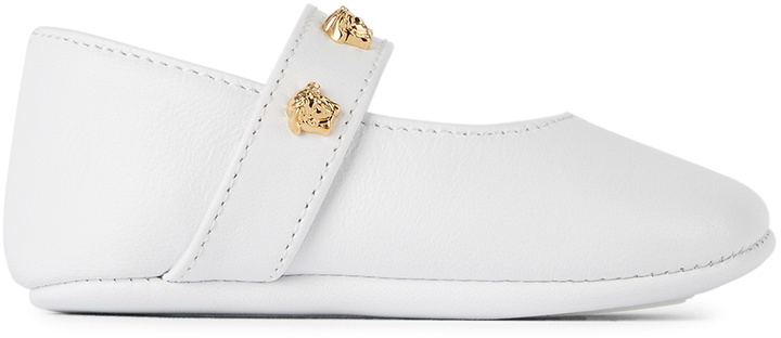 Photo: Versace Baby White Medusa Pre-Walkers