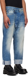 R13 Blue Crossover Jeans
