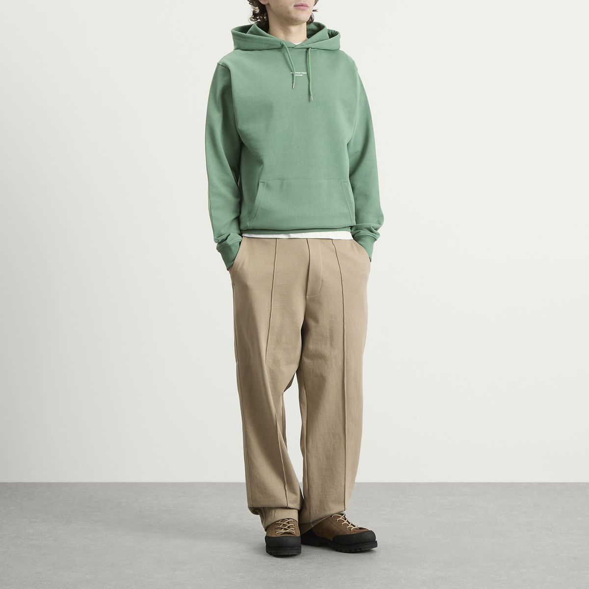 Drôle de Monsieur Men's Drole De Monsieur Classic Slogan Hoodie in Water Green