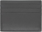 Thom Browne Gray Soft Pebble Grain Note Compartment Card Holder