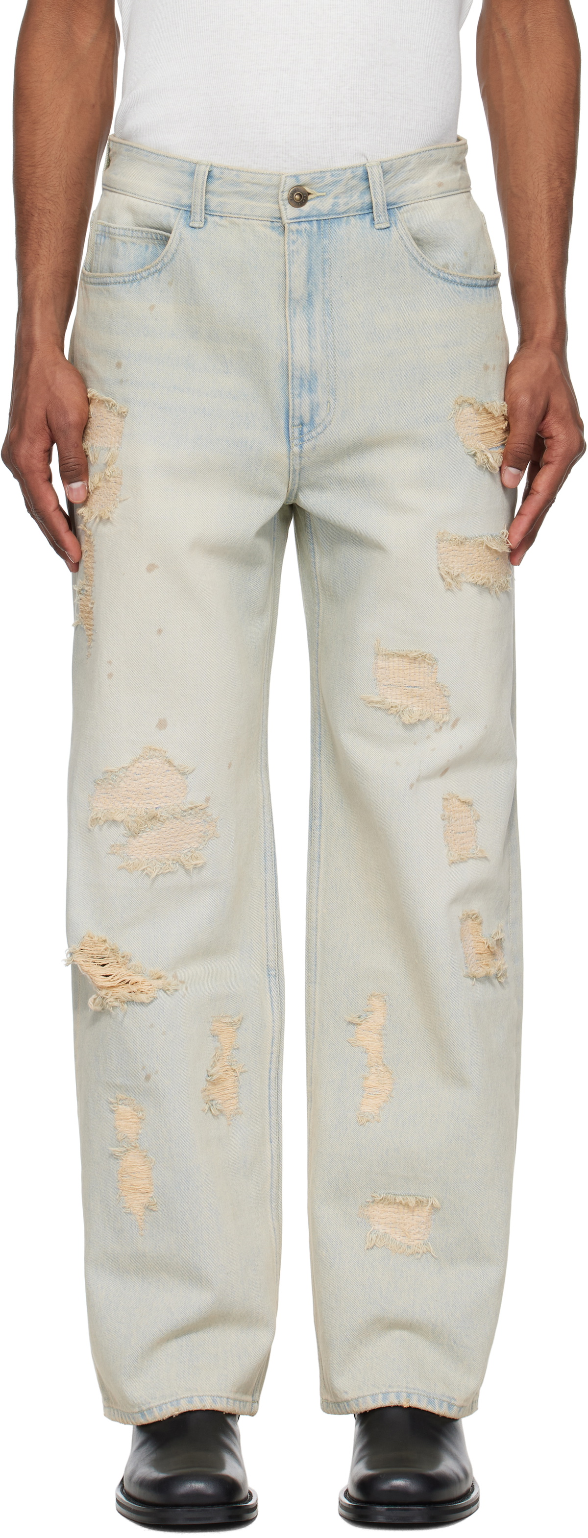 Solid Homme Blue Destroyed Jeans