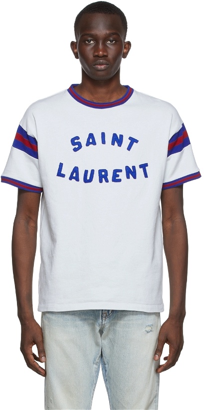 Photo: Saint Laurent Off-White 'Saint Laurent' Logo T-Shirt