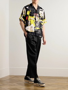 Wacko Maria - Jean-Michel Basquiat Convertible-Collar Printed Satin Shirt - Multi