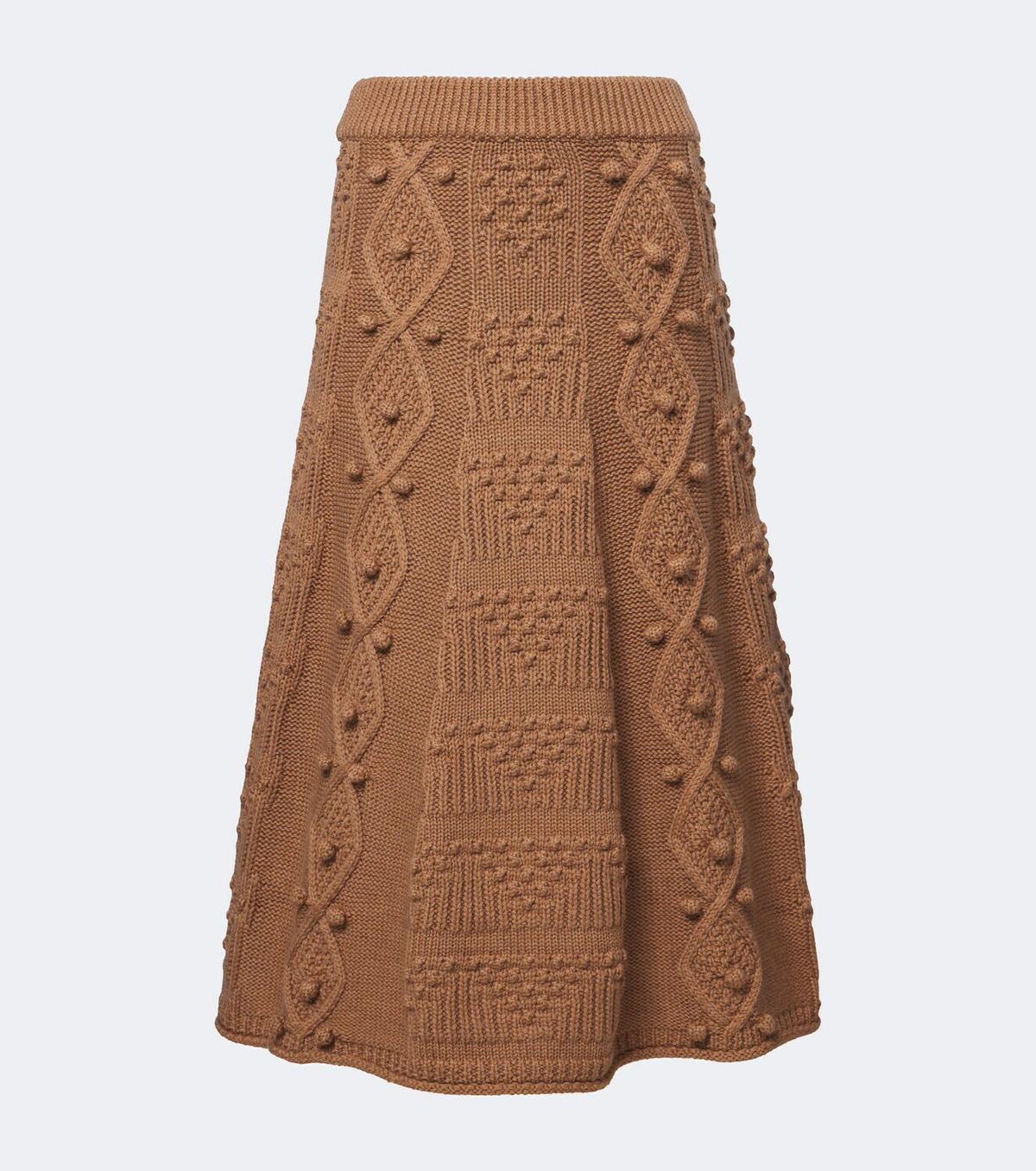 Emilia Wickstead Koda cable-knit wool skirt