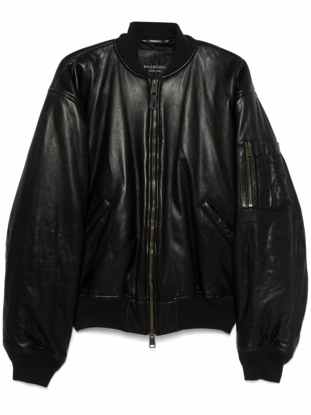 Balenciaga Leather Bomber Jacket Balenciaga