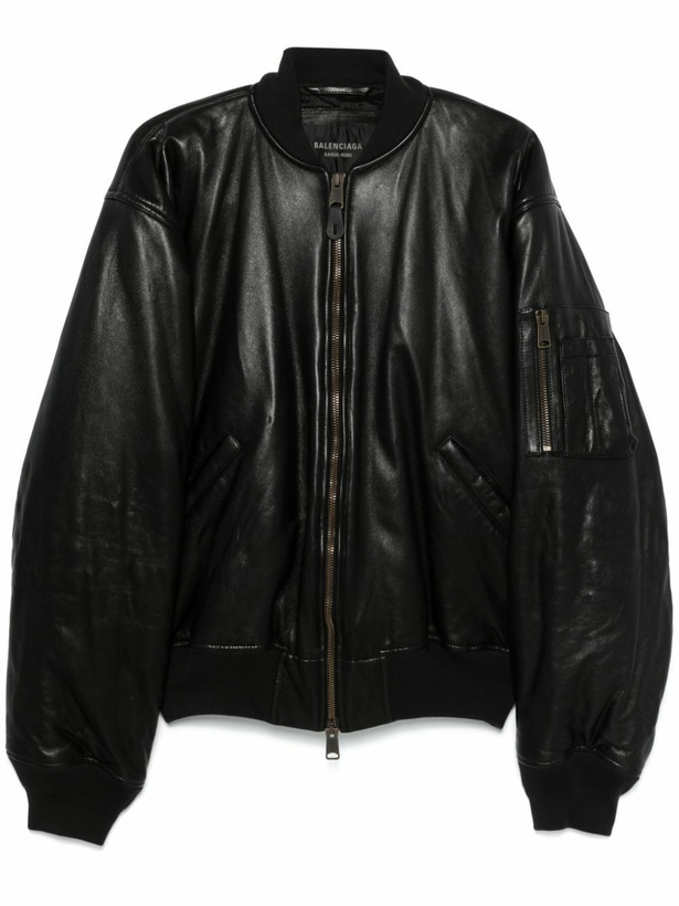 Photo: Balenciaga Leather Bomber Jacket