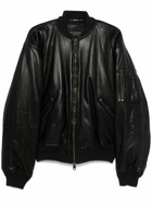 Balenciaga Leather Bomber Jacket