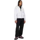 Dime Gray Cursive Small Logo Zip Hoodie