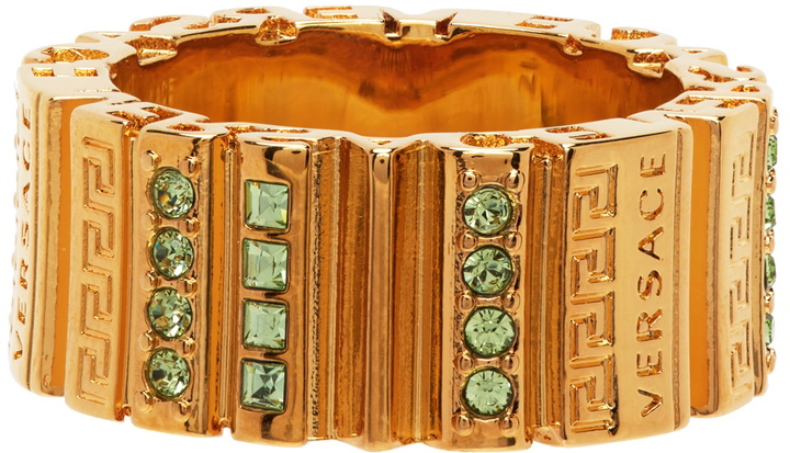 Photo: Versace Gold All-Over Crystal Cut-Out Ring