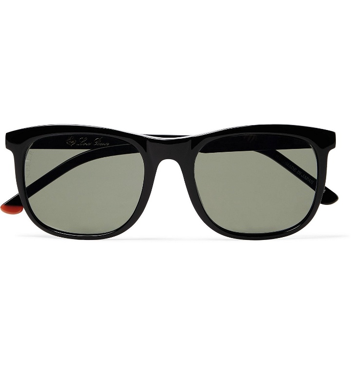Photo: Loro Piana - Traveller Square-Frame Tortoiseshell Acetate Sunglasses - Black