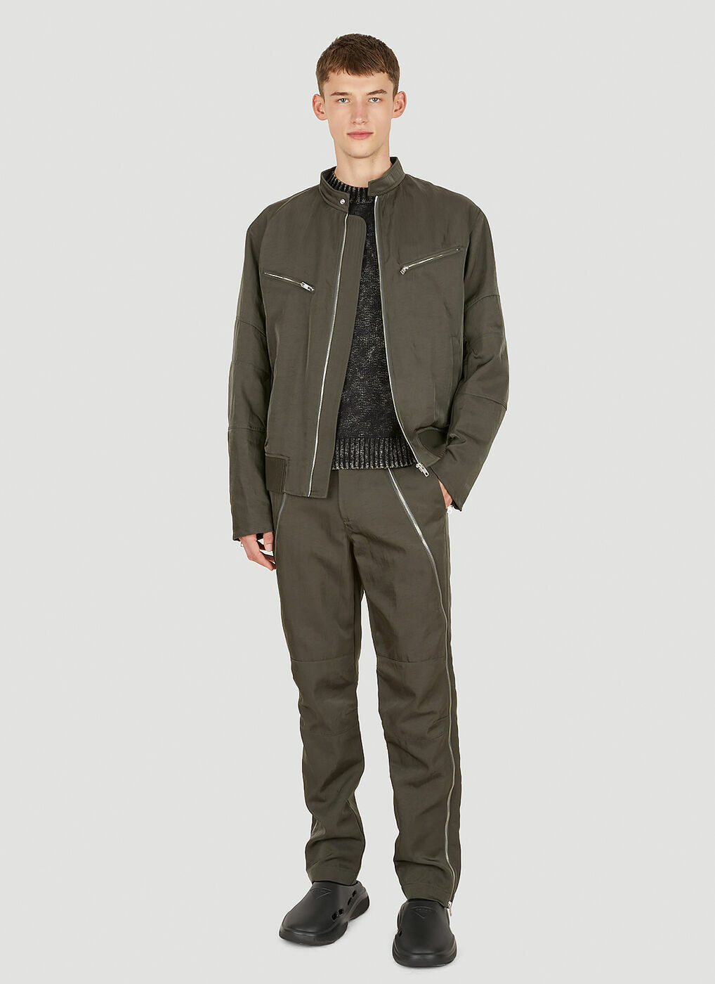 Zip Shell Jacket in Khaki Helmut Lang