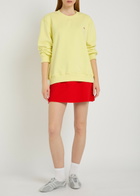 Spence Logo-embroidered Cotton Sweatshirt Yellow