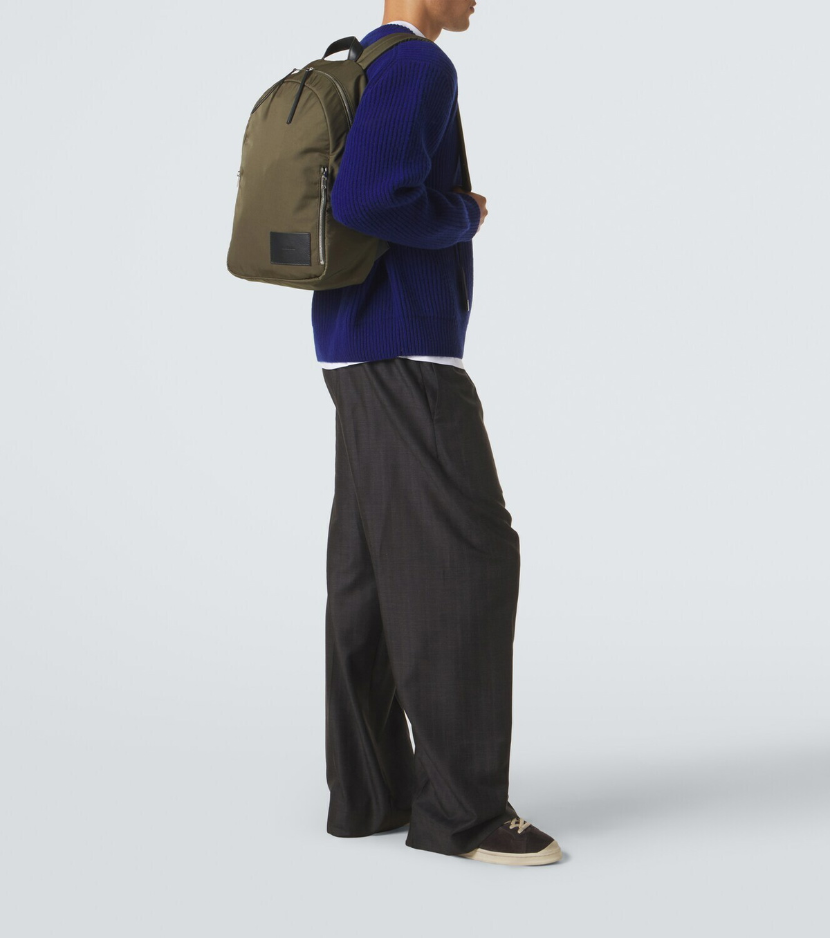 Jil Sander Leather-trimmed backpack