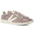 visvim - Corda-Folk Leather-Trimmed Suede Sneakers - Gray