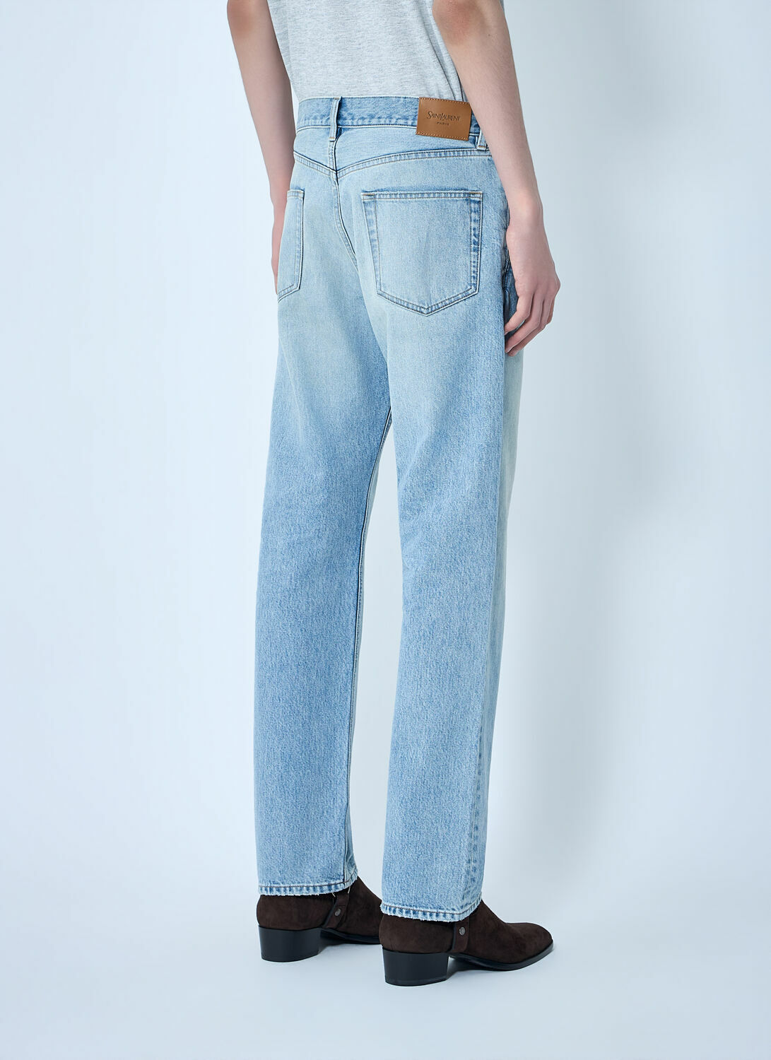 Saint Laurent Loose Straight Mid-Rise Jeans