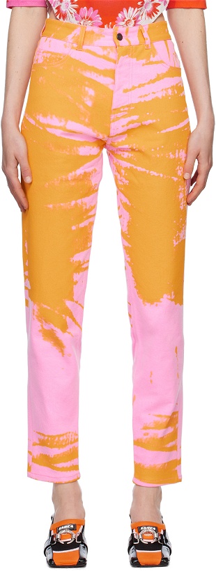 Photo: AGR Pink & Orange Printed Jeans