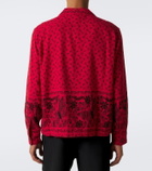 Bode Beaded Kerchief printed cotton flannel shirt