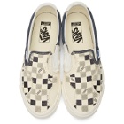 Vans Off-White and Black Bricolage Classic Slip-On Sneakers