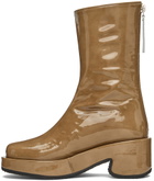 OSOI Brown Patent Toboo Boots