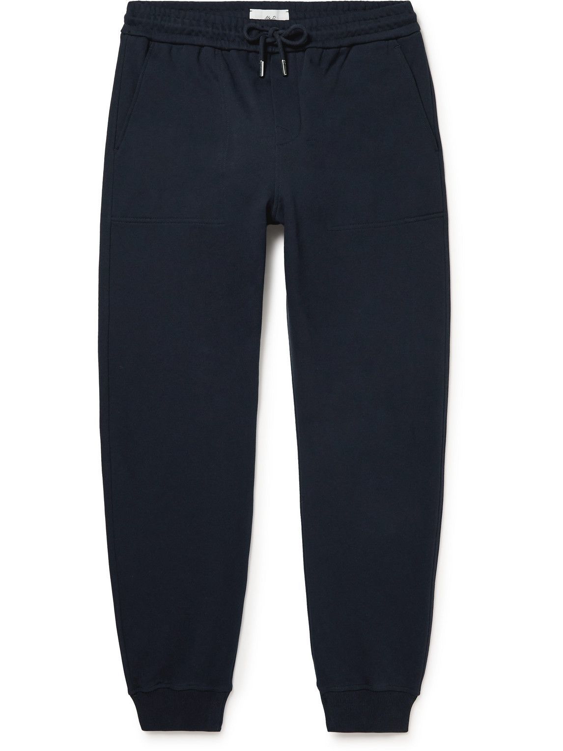 Mr P. - Slim-Fit Tapered Organic Cotton-Jersey Sweatpants - Blue Mr P.